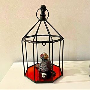 Goth Bird Cage Halloween Decoration